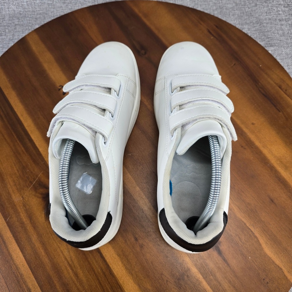 Fashion Sneakers Womens White Low Top CasualShoes Size 12 Hook & Loop - Picture 5 of 9